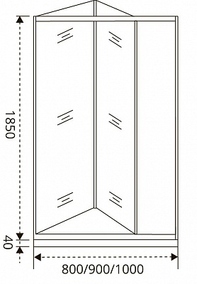 Душевое ограждение Good Door Infinity SD-80-С-CH