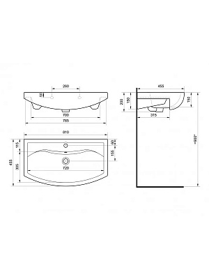 Раковина мебельная Акватон Смайл 80 1WH207783