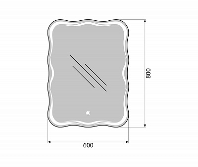 Зеркало BelBagno SPC-OND-600-800-LED-TCH