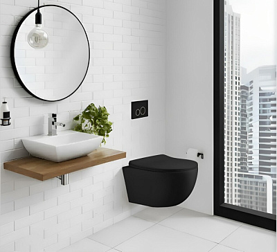 Унитаз подвесной черный Cerutti SPA ORLTER Aria MBF 10017