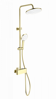 Душевая система с термостатом Wonzon & Woghand MUSE Corno, Брашированное золото WW-B3110-BG