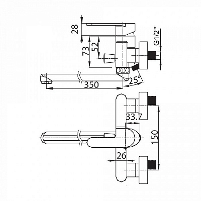 Смеситель для ванной Iddis Renior RENSBL0I10