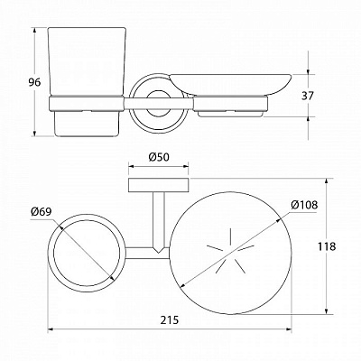 Подстаканник и мыльница Iddis Calipso CALMBG0i57