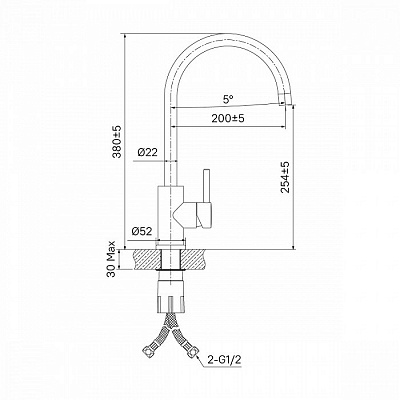 Смесители для кухни из нержавеющей стали Iddis Kitchen K05STJ0i05