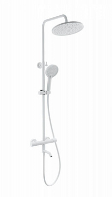 Душевая система с термостатом Wonzon & Woghand INN 3, Белый матовый WW-B3065-T1-MW