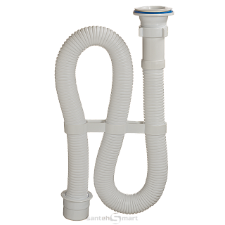 Сифон ORIO гофрированный  1 1/2 с пласт.выпуском АС - 7011