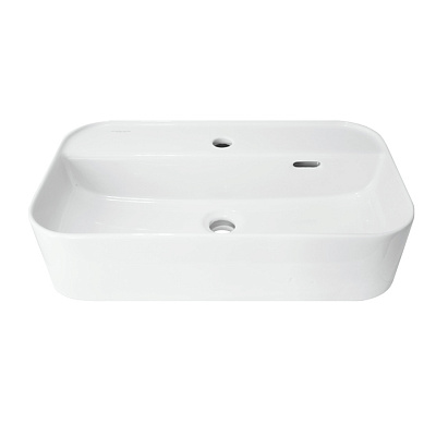 Раковина накладная 60 Sanita Luxe Infinity Shelf INF60SLWB01SH (с отверстием под смеситель)