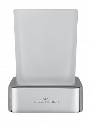 Стакан для зубных щеток с держателем Wonzon & Woghand lotte, хром ww-8321
