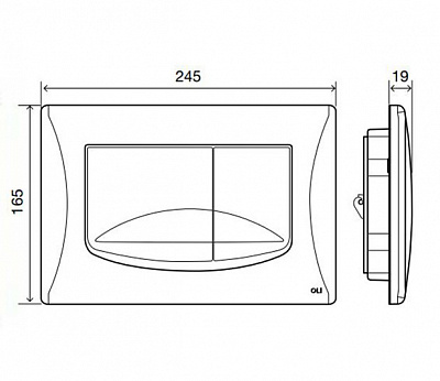 Клавиша смыва механическая RIVER, OLI 638508