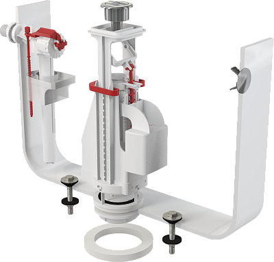 Впускной комплект с двойной кнопкой AlcaPlast SA08A-1/2 CHROM