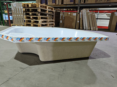 Чаша поддона душевого 120х80 х42 Erlit, ассиметричная правая, ERT12842R (без каркаса и экрана) Запчасть