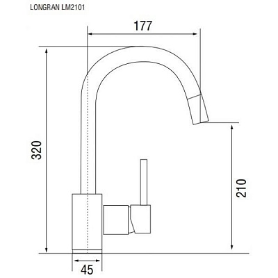 Смеситель Longran Logic LМ2101- 08 colorado