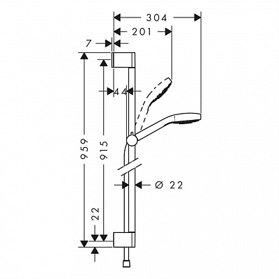 Hansgrohe  Croma Select S Variot  65 см душевой гарнитур 26566400