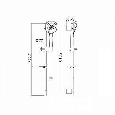 Душевой гарнитур Iddis Sena SEN3F70i16