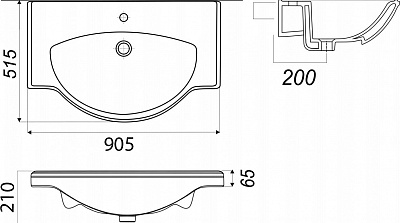 Раковина Sanita Luxe Classic90 CLS90SLWB01