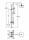 Душевая стойка с термостатическим смесителем, верхним и ручным душем CEZARES SIESTA-CD-TA-01 SIESTA-F-CD-TA-01