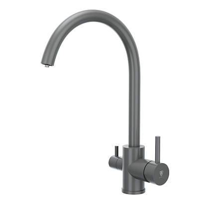 Смеситель для кухонной мойки с фильтром RUSH SUS9035-37Grey графит