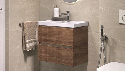 Тумба навесная под раковину Mondi 600-0-2 Velvex Madera Classica Slim