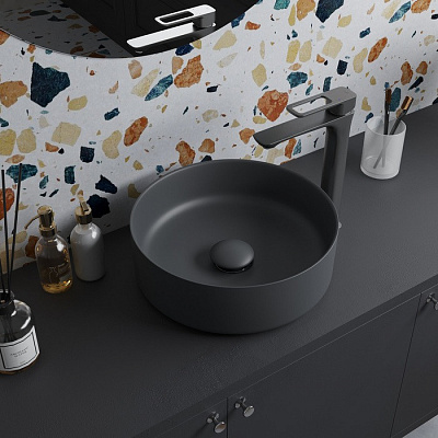 Выпуск для умывальника без перелива Iddis Optima Home серый матовый OPHGM00i88