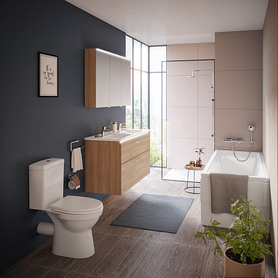 Напольный унитаз Vitra Norm Eisberg с функцией биде, крышка термопласт с микролифтом 9844B099-7204
