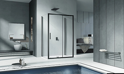 Душевое ограждение 130х190  COFE WTW-130-C-B GoodDoor КФ00012