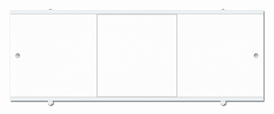 Экран-купе под ванну белый 80 см, алюминиевый профиль, влагостойкий МетаКам