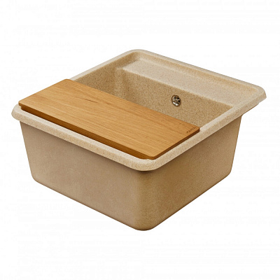 Мойка гранитная Акватон Беллис 570 х 510 песочный 1A724932BS220