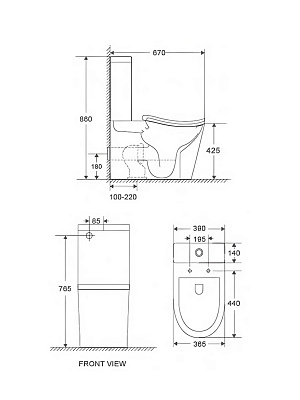 Унитаз-компакт MONTEREY Mont Blanc торнадо (крепеж,сиденье в комплекте)