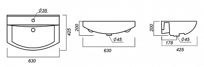 Раковина Sanita Luxe Best 65 BST65SLWB01