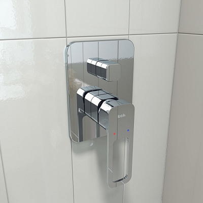 Встраиваемый поворотный смеситель с двумя выходами Iddis Slide SLISB00i67