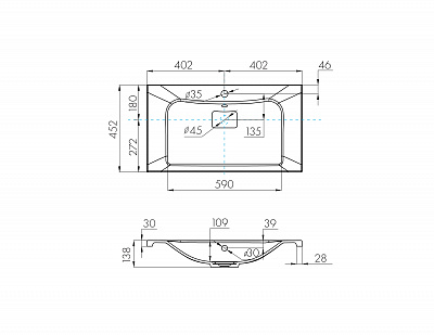 Тумба с раковиной Aquaton Уэльс 80 графит 1A267901WA6A0 new
