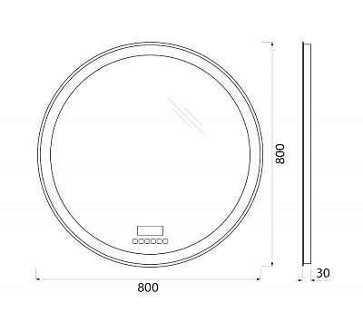 Зеркало BelBagno SPC-RNG-800-LED-TCH-RAD