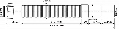 Гофра  1 1/4  M`ALPINE 1 м. MRMF4  32/40