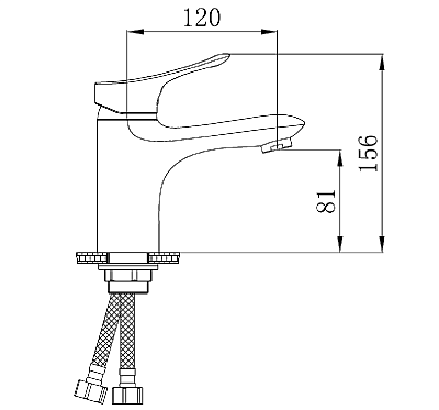 Смеситель для умывальника РМС SL120-001F