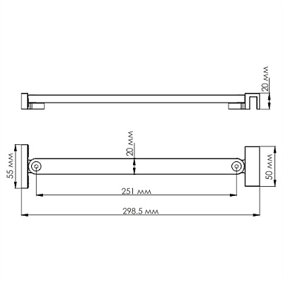 Фиксатор для стеклянной шторки Berkel 48P01-80 / Leine 35P01-80 WasserKRAFT D162