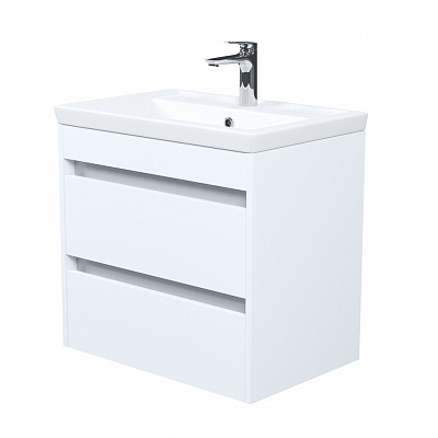 Тумба подвесная с раковиной 60 см IDDIS Zodiac X (ум-к 4076000i28) белый, ZDX60W0i95K