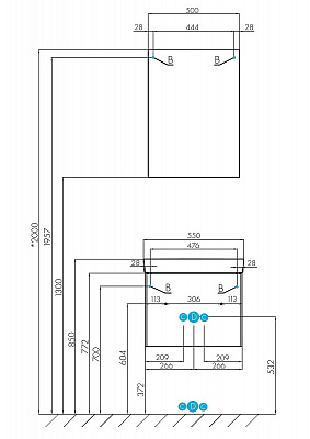Зеркальный шкаф Aquaton Асти 50 белый 1A263302AX010