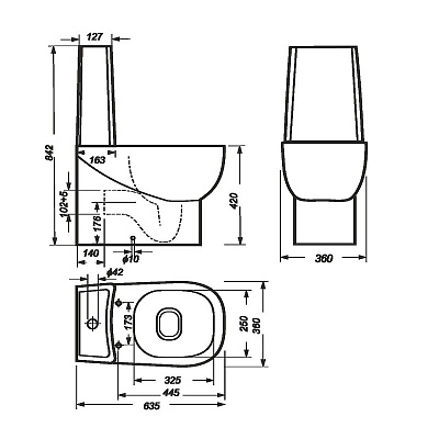 Унитаз-компакт Sanita Luxe Infinity mono SL DM INFSLCC01040822
