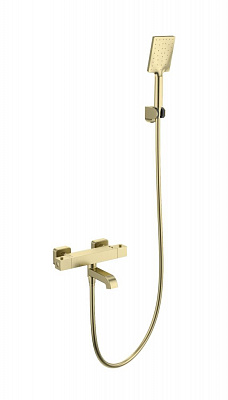 Смеситель для ванны с душем и термостатом Wonzon & Woghand STAY 3, Брашированное золото WW-B2026-A1-BG