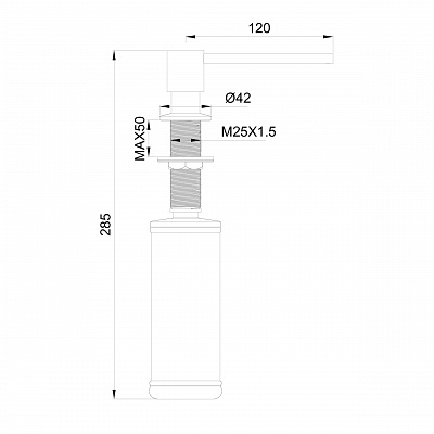 Дозатор мыла Wonzon & Woghand, брашированное золото ww-88sd02-bg