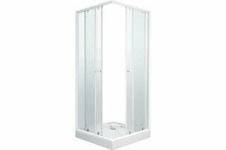 Душевой уголок PARLY ZFQ81 80x80см низкий поддон, матовое стекло, профиль белый 9204