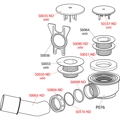 Сифон для душевого поддонa Alcaplast A471CR-60
