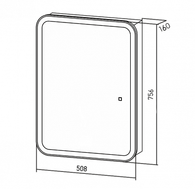 Зеркало-шкаф 50х75 с сенсорным выключателем Silver Mirrors Фиджи Flip 50 LED-00002471