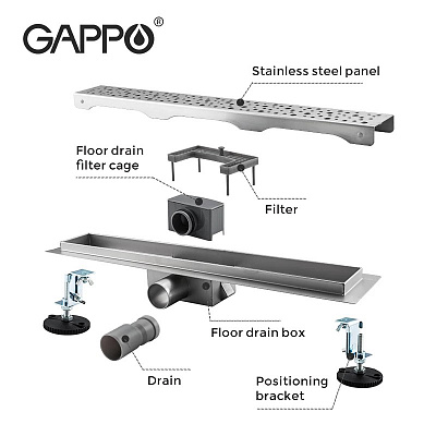 Душевой трап Gappo G86007-1 70*600мм