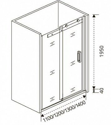 Душевое ограждение Good Door Puerta WTW-110-C-CH