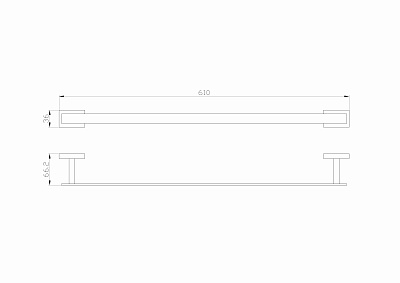 Вешалка для полотенец Wonzon & Woghand flat, хром ww-9712-60cm