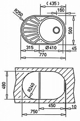 Мойка Teka DR-77 1В 1D 40127307 полировка