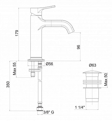 Смеситель для раковины CEZARES FUSION-LSM1 FUSION-LSM1-BIO