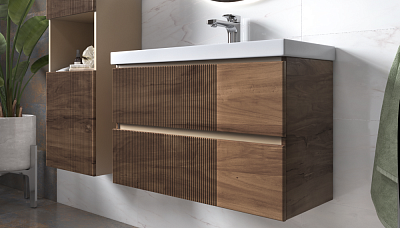 Тумба навесная под раковину Mondi 800-0-2 Velvex Madera Classica Slim