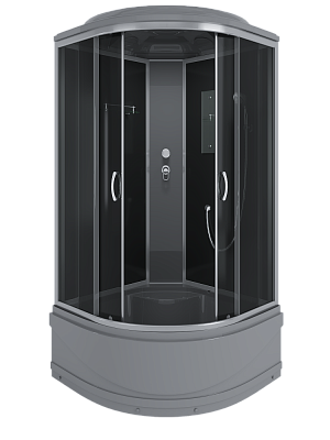 Душевая кабина угловая 100х100х215 ERLIT ER3510TP-C2-RUS_GRAY четверть круга высокий поддон